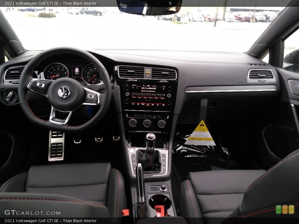 Titan Black Interior Dashboard for the 2021 Volkswagen Golf GTI SE #140903370