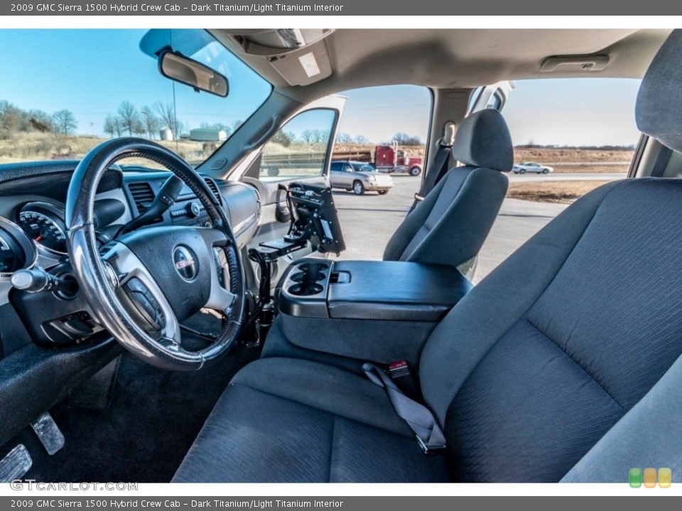 Dark Titanium/Light Titanium Interior Front Seat for the 2009 GMC Sierra 1500 Hybrid Crew Cab #140907050