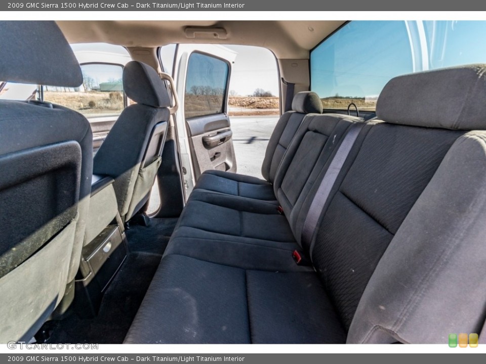 Dark Titanium/Light Titanium Interior Rear Seat for the 2009 GMC Sierra 1500 Hybrid Crew Cab #140907083