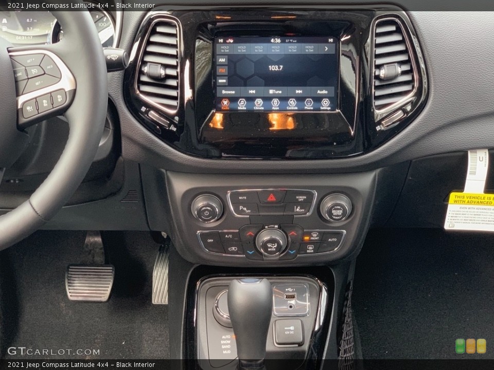 Black Interior Controls for the 2021 Jeep Compass Latitude 4x4 #140915474