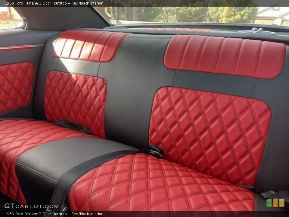Red/Black Interior Rear Seat for the 1969 Ford Fairlane 2 Door Hardtop #140918036