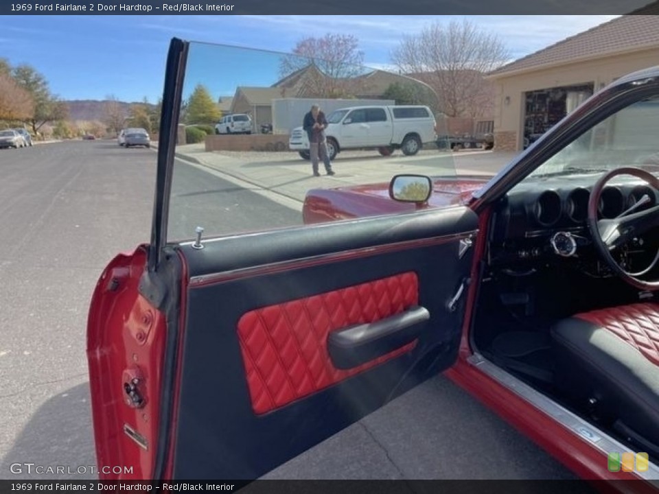 Red/Black Interior Door Panel for the 1969 Ford Fairlane 2 Door Hardtop #140918120
