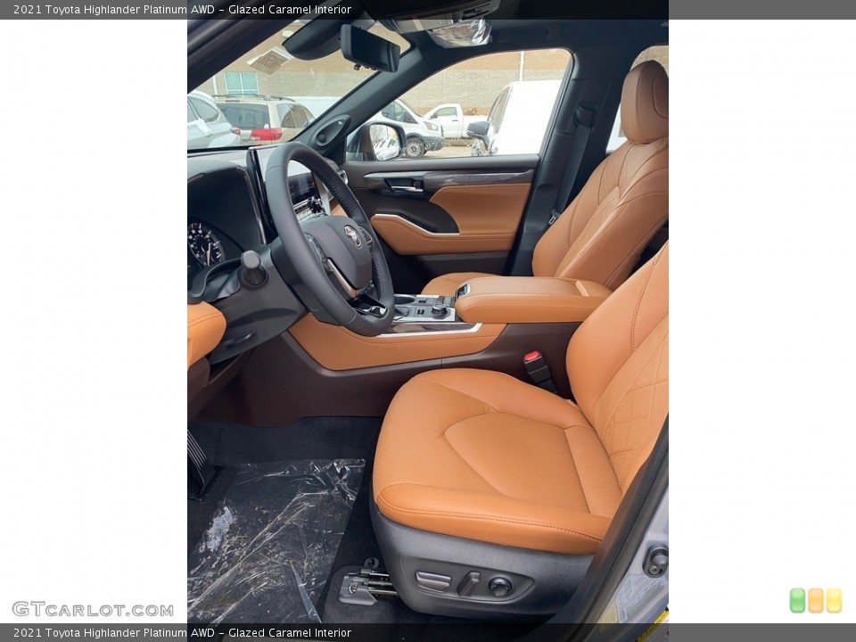Glazed Caramel Interior Front Seat for the 2021 Toyota Highlander Platinum AWD #140919008