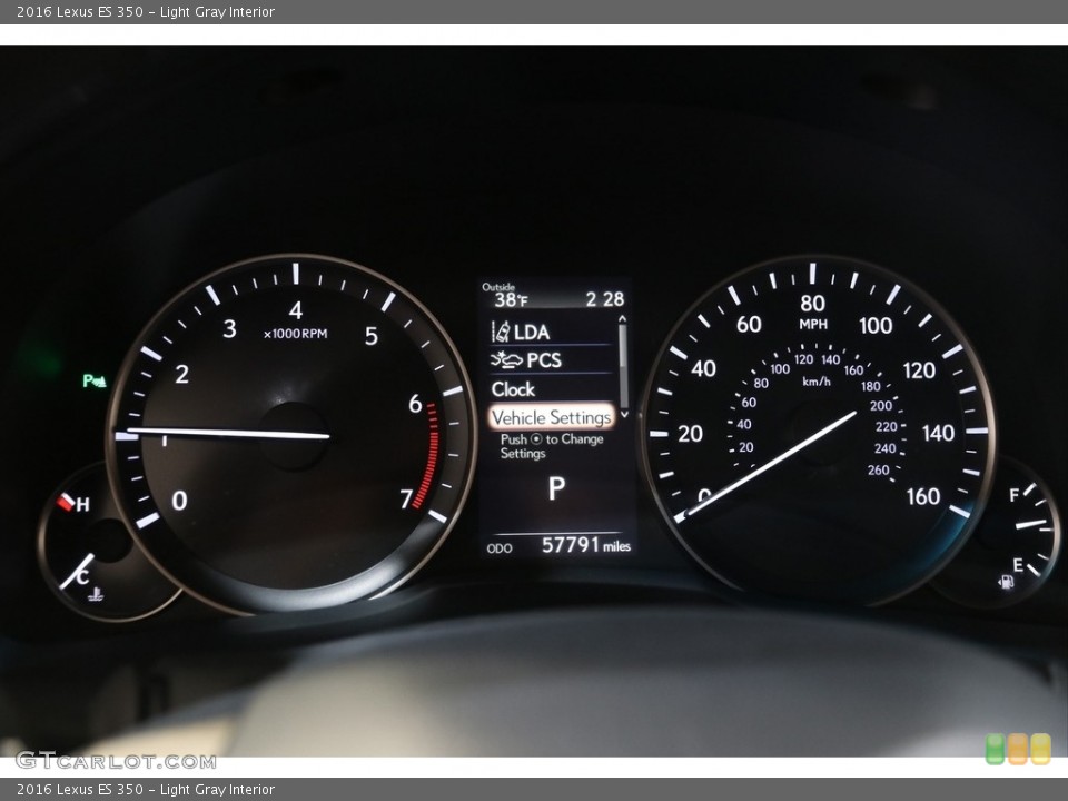 Light Gray Interior Gauges for the 2016 Lexus ES 350 #140921374