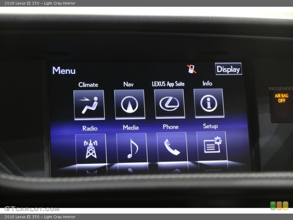 Light Gray Interior Controls for the 2016 Lexus ES 350 #140921458