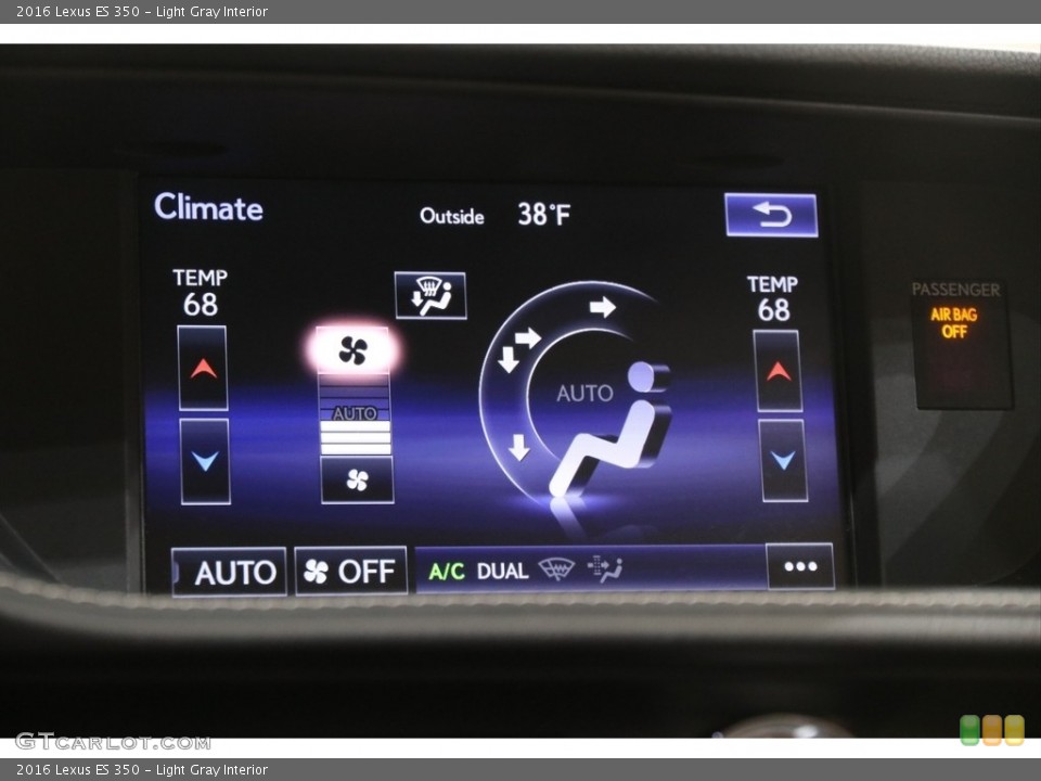 Light Gray Interior Controls for the 2016 Lexus ES 350 #140921542