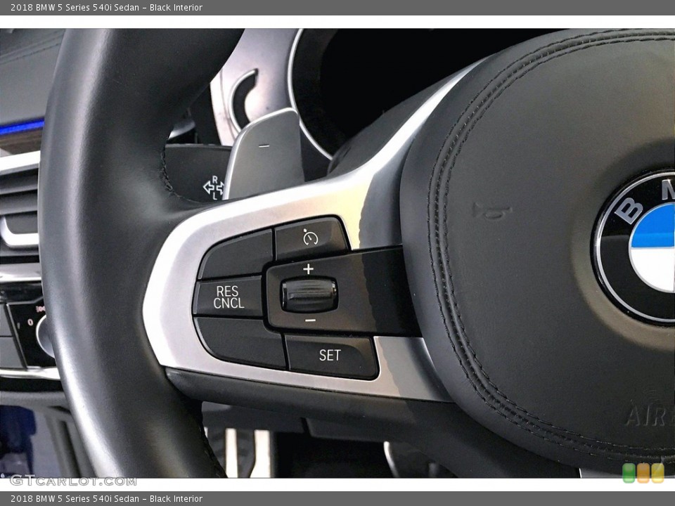 Black Interior Steering Wheel for the 2018 BMW 5 Series 540i Sedan #140921698