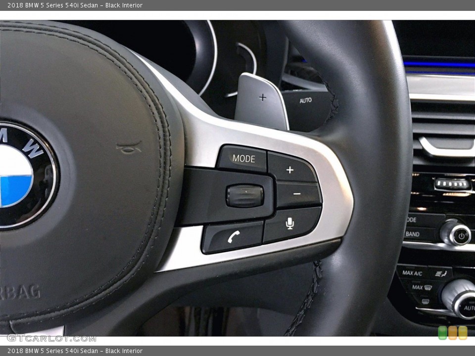 Black Interior Steering Wheel for the 2018 BMW 5 Series 540i Sedan #140921722