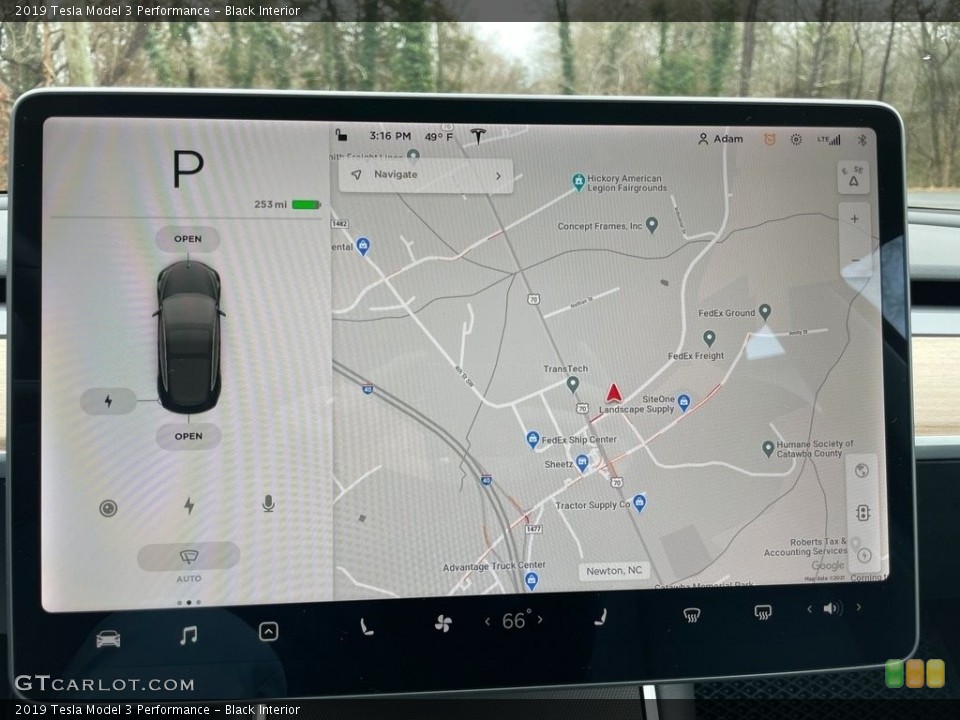 Black Interior Navigation for the 2019 Tesla Model 3 Performance #140921827