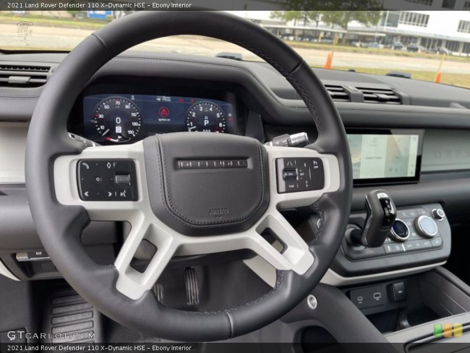 Ebony Interior Steering Wheel for the 2021 Land Rover Defender 110 X-Dynamic HSE #140922241