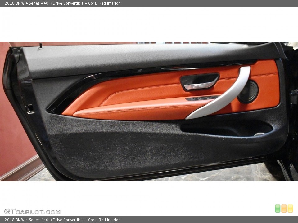 Coral Red Interior Door Panel for the 2018 BMW 4 Series 440i xDrive Convertible #140925047