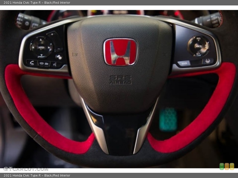 Black/Red Interior Steering Wheel for the 2021 Honda Civic Type R #140925440