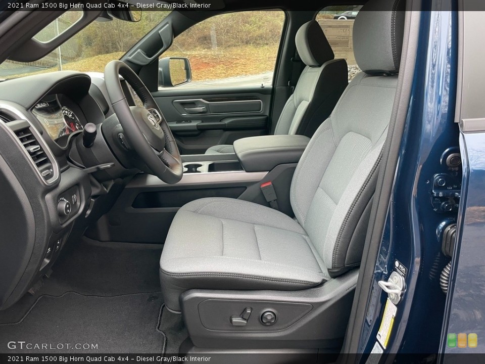 Diesel Gray/Black Interior Front Seat for the 2021 Ram 1500 Big Horn Quad Cab 4x4 #140925500