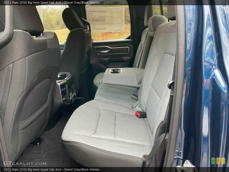 Diesel Gray/Black Interior Rear Seat for the 2021 Ram 1500 Big Horn Quad Cab 4x4 #140925581