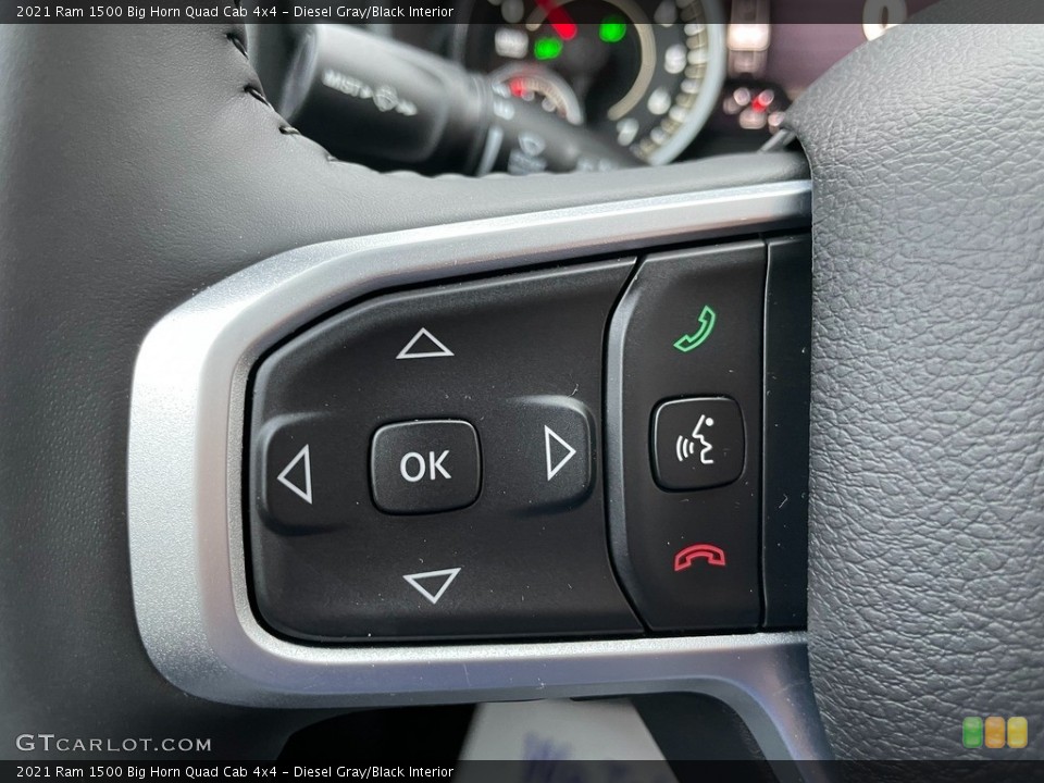 Diesel Gray/Black Interior Steering Wheel for the 2021 Ram 1500 Big Horn Quad Cab 4x4 #140925707