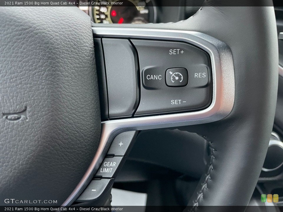 Diesel Gray/Black Interior Steering Wheel for the 2021 Ram 1500 Big Horn Quad Cab 4x4 #140925728