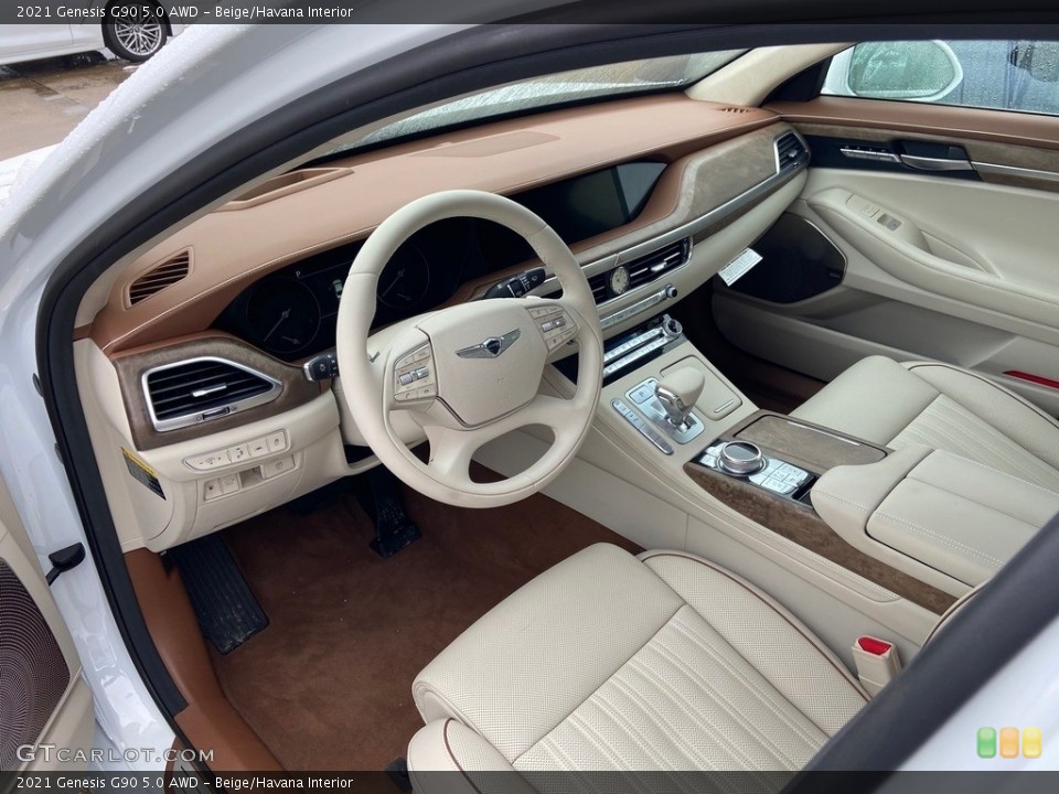 Beige/Havana Interior Photo for the 2021 Genesis G90 5.0 AWD #140928341