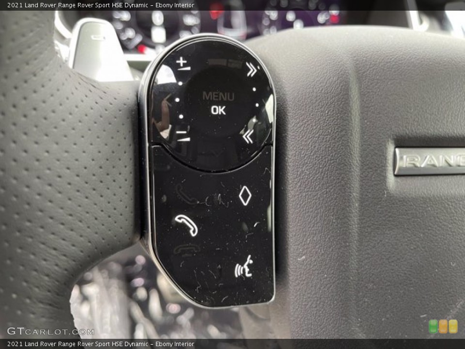 Ebony Interior Steering Wheel for the 2021 Land Rover Range Rover Sport HSE Dynamic #140929223