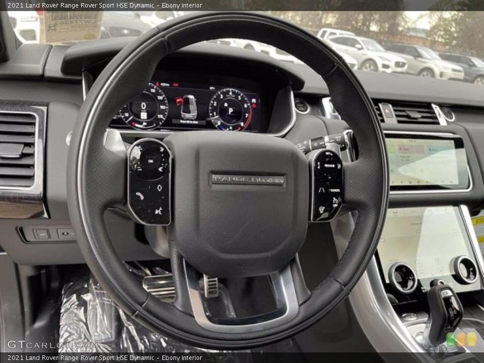 Ebony Interior Steering Wheel for the 2021 Land Rover Range Rover Sport HSE Dynamic #140929262