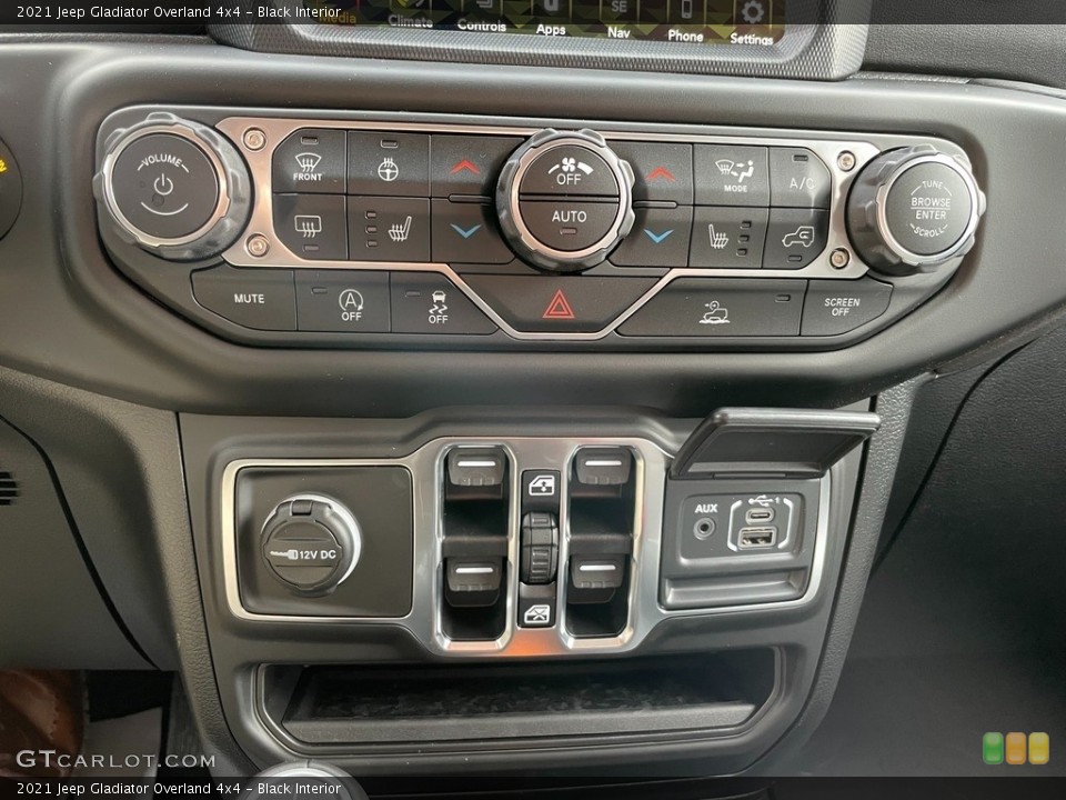 Black Interior Controls for the 2021 Jeep Gladiator Overland 4x4 #140933892