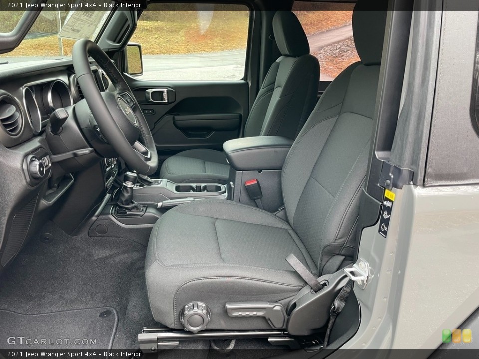 Black Interior Front Seat for the 2021 Jeep Wrangler Sport 4x4 #140935107