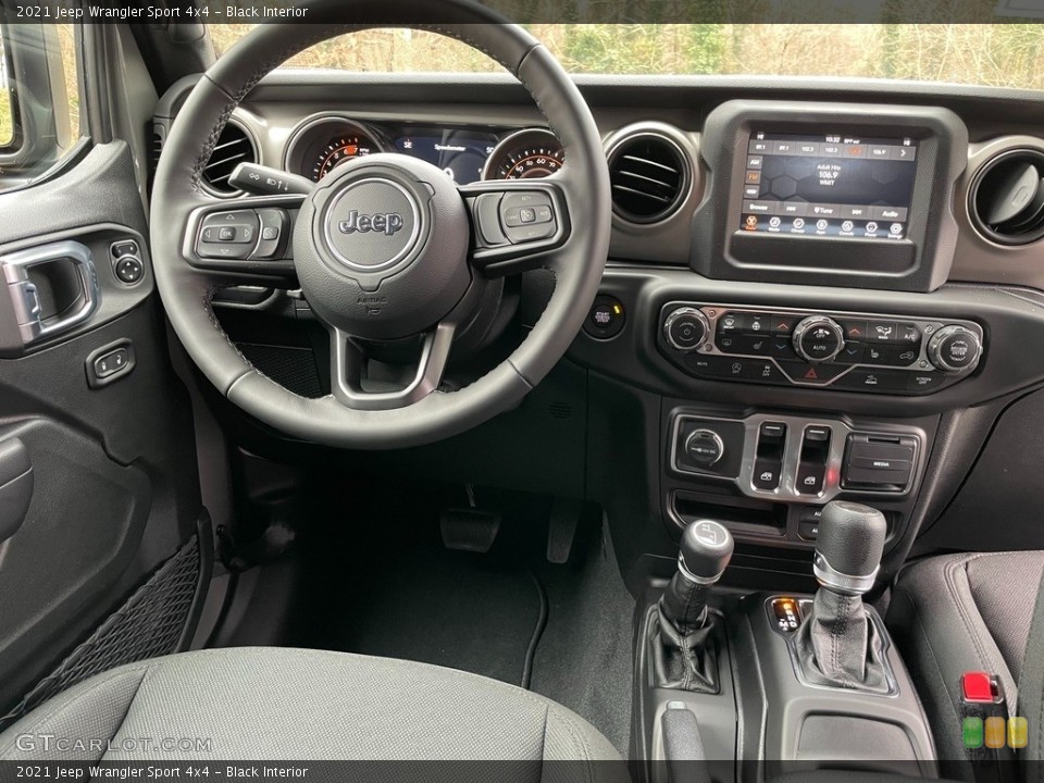 Black Interior Dashboard for the 2021 Jeep Wrangler Sport 4x4 #140935284