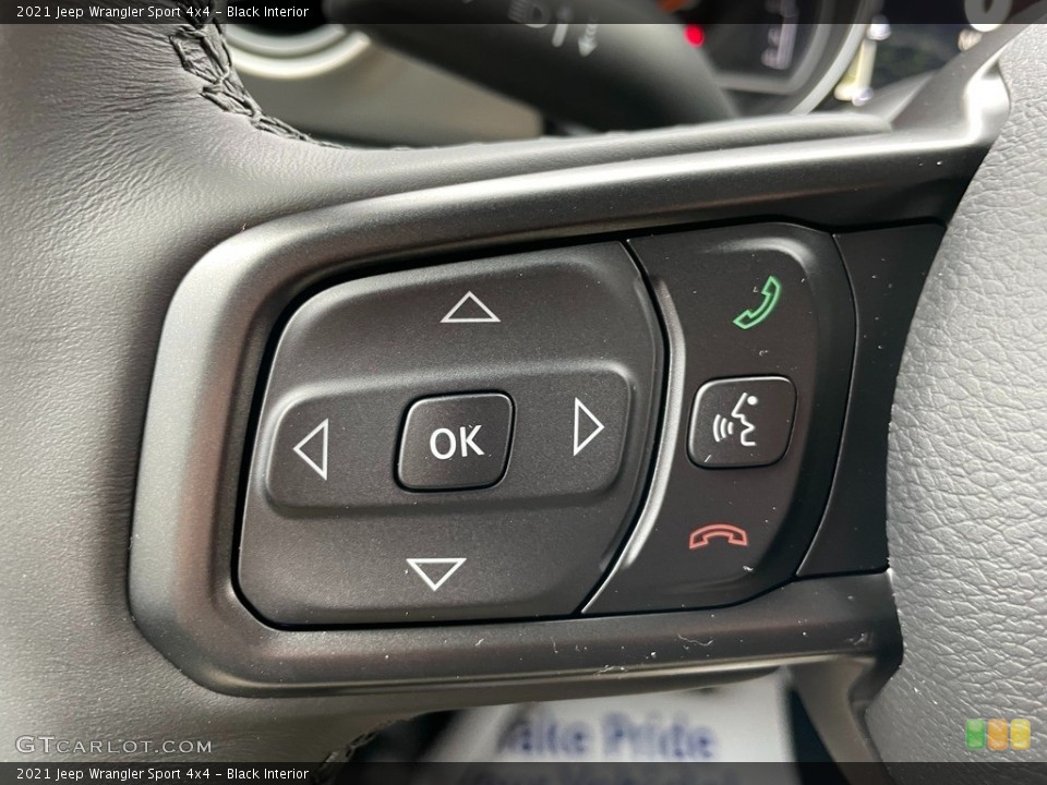 Black Interior Steering Wheel for the 2021 Jeep Wrangler Sport 4x4 #140935305