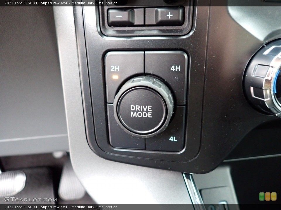 Medium Dark Slate Interior Controls for the 2021 Ford F150 XLT SuperCrew 4x4 #140937144