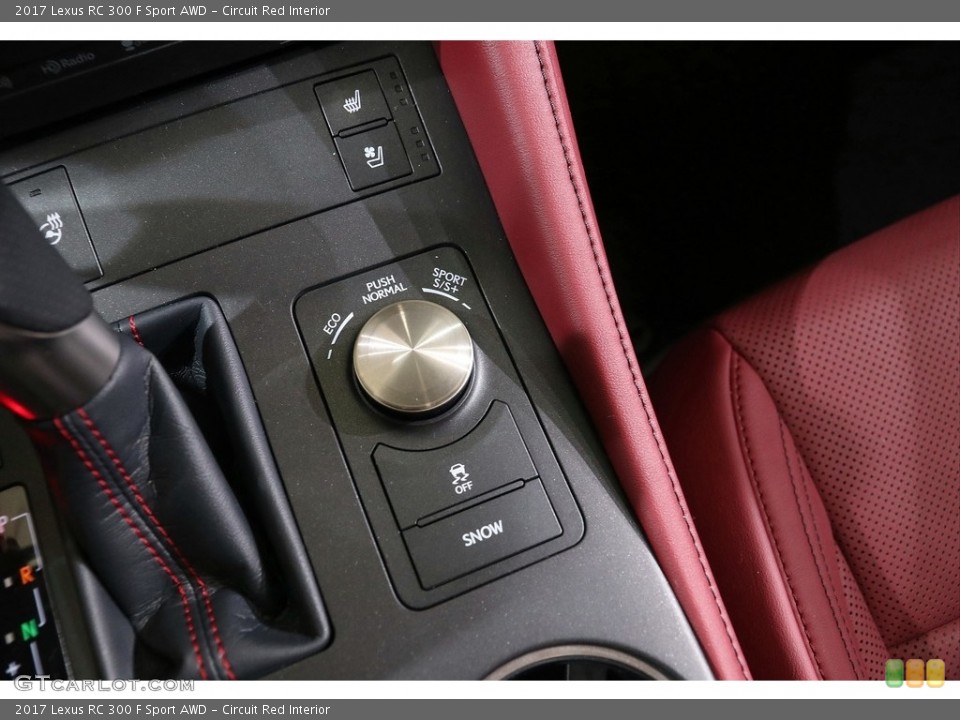 Circuit Red Interior Controls for the 2017 Lexus RC 300 F Sport AWD #140938125
