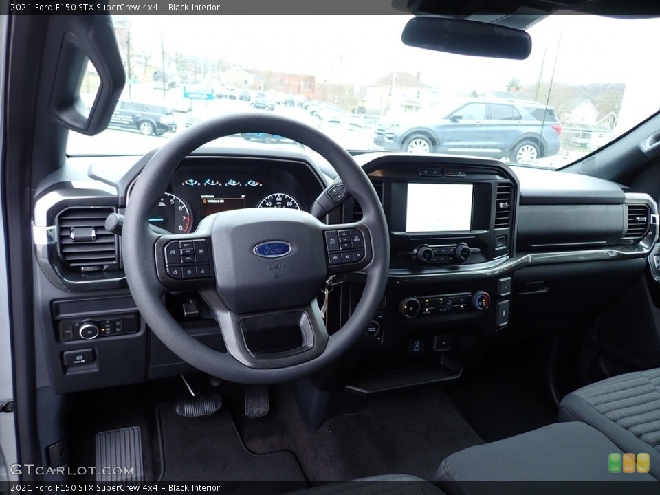 Black Interior Dashboard for the 2021 Ford F150 STX SuperCrew 4x4 #140938518