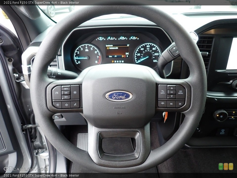 Black Interior Steering Wheel for the 2021 Ford F150 STX SuperCrew 4x4 #140938659