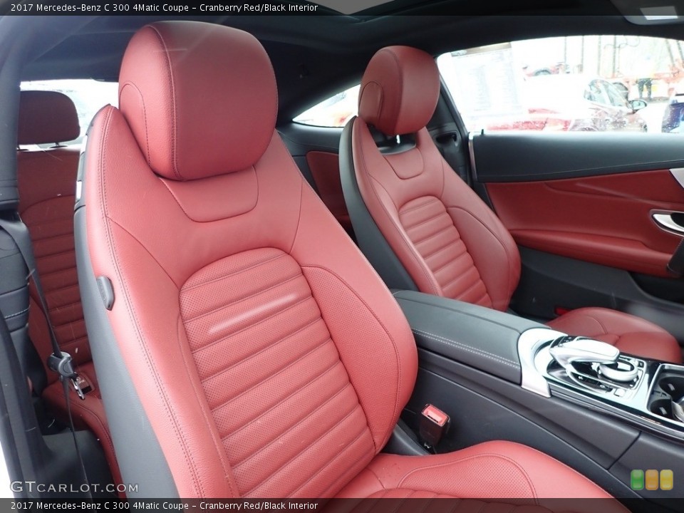 Cranberry Red/Black Interior Front Seat for the 2017 Mercedes-Benz C 300 4Matic Coupe #140949952