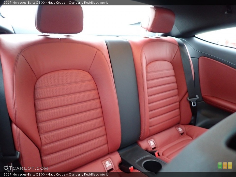 Cranberry Red/Black Interior Rear Seat for the 2017 Mercedes-Benz C 300 4Matic Coupe #140949976