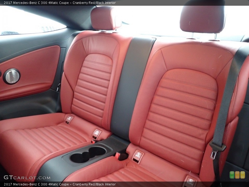Cranberry Red/Black Interior Rear Seat for the 2017 Mercedes-Benz C 300 4Matic Coupe #140950219