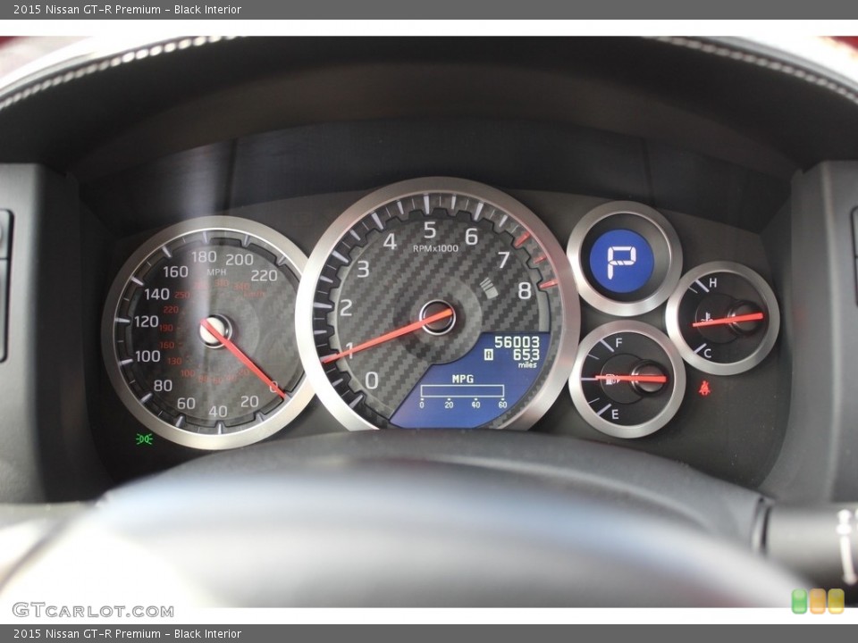 Black Interior Gauges for the 2015 Nissan GT-R Premium #140950549