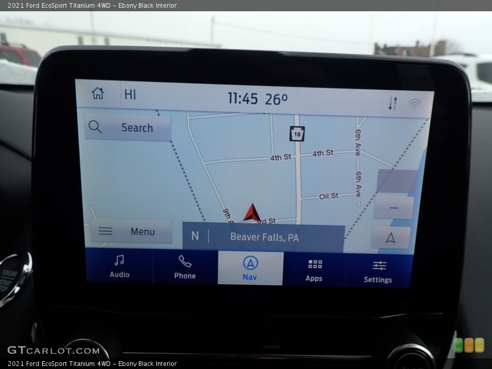 Ebony Black Interior Navigation for the 2021 Ford EcoSport Titanium 4WD #140951947