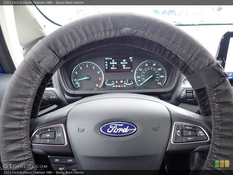 Ebony Black Interior Steering Wheel for the 2021 Ford EcoSport Titanium 4WD #140952010