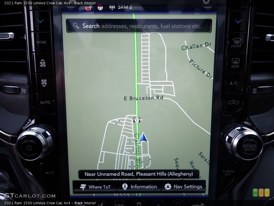 Black Interior Navigation for the 2021 Ram 1500 Limited Crew Cab 4x4 #140956909