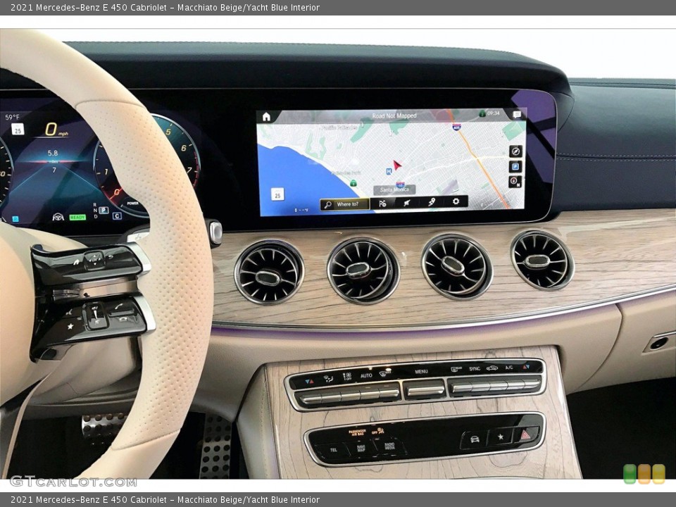 Macchiato Beige/Yacht Blue Interior Dashboard for the 2021 Mercedes-Benz E 450 Cabriolet #140964947