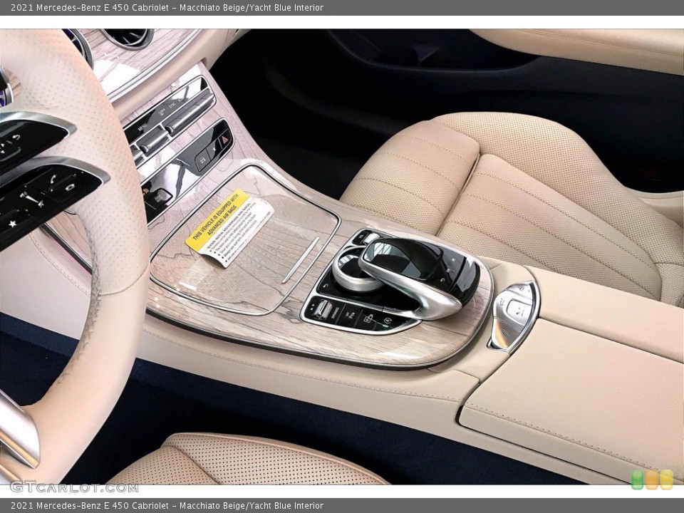 Macchiato Beige/Yacht Blue Interior Controls for the 2021 Mercedes-Benz E 450 Cabriolet #140964974