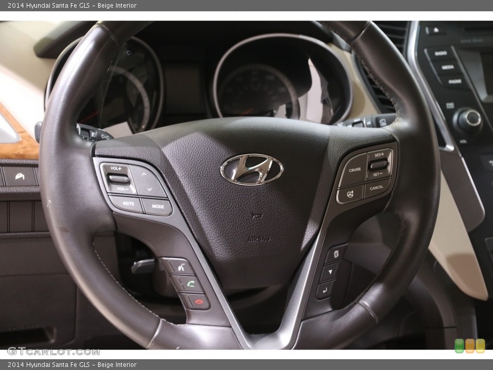 Beige Interior Steering Wheel for the 2014 Hyundai Santa Fe GLS #140965520