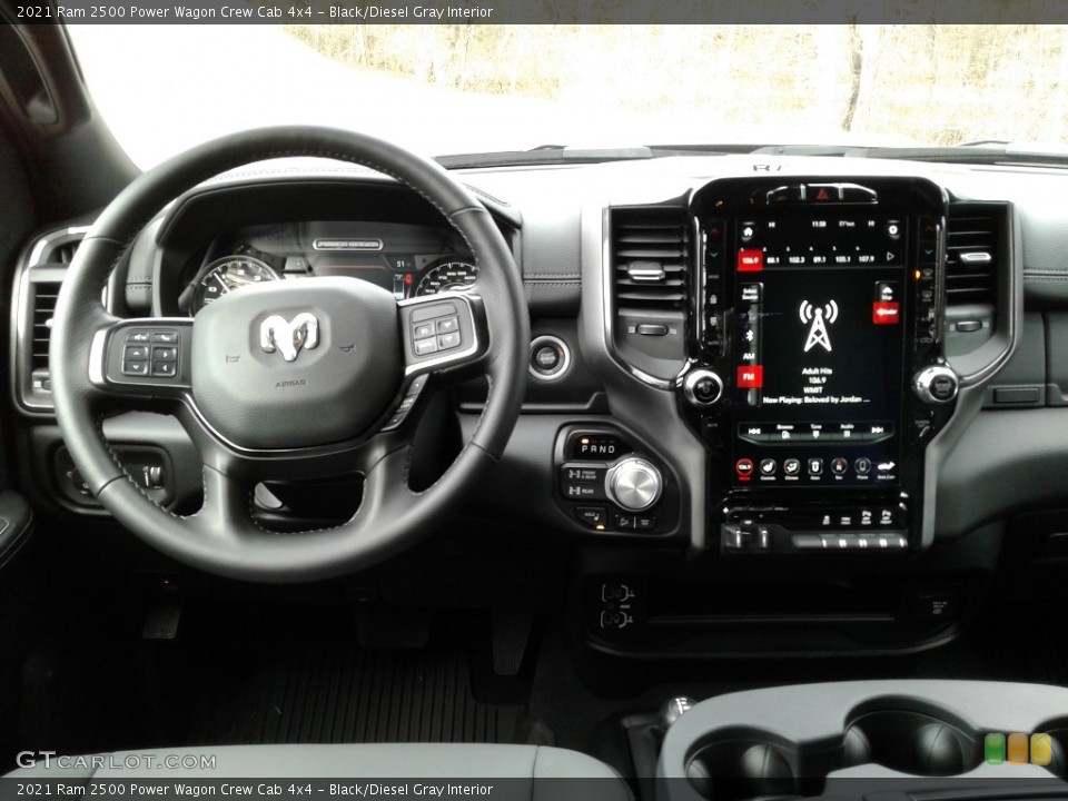 Black/Diesel Gray Interior Dashboard for the 2021 Ram 2500 Power Wagon Crew Cab 4x4 #140972224