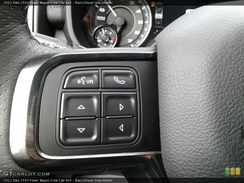 Black/Diesel Gray Interior Steering Wheel for the 2021 Ram 2500 Power Wagon Crew Cab 4x4 #140972251