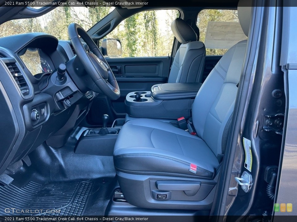 Diesel Gray/Black Interior Front Seat for the 2021 Ram 5500 Tradesman Crew Cab 4x4 Chassis #140973583