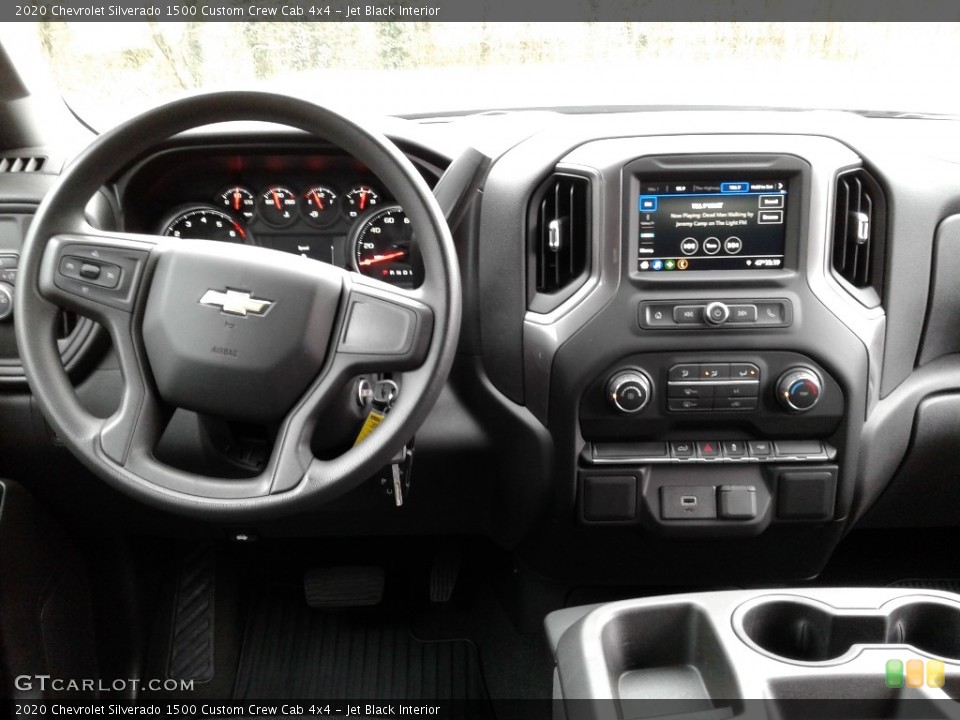 Jet Black Interior Dashboard for the 2020 Chevrolet Silverado 1500 Custom Crew Cab 4x4 #140975461