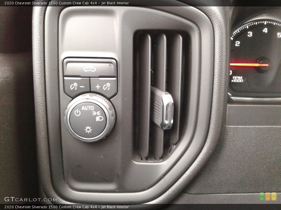Jet Black Interior Controls for the 2020 Chevrolet Silverado 1500 Custom Crew Cab 4x4 #140975473