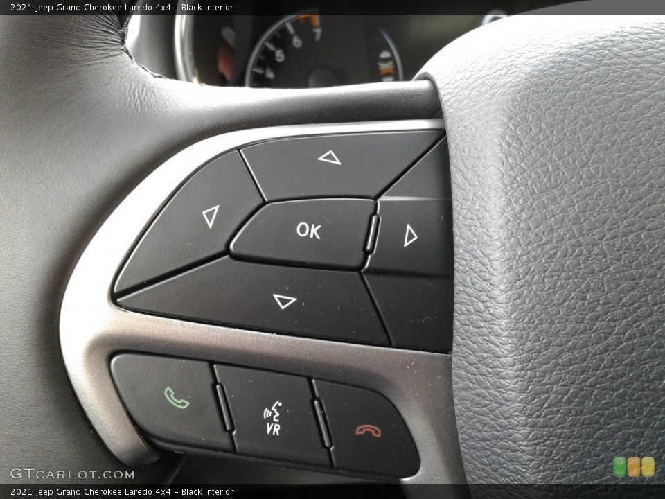 Black Interior Steering Wheel for the 2021 Jeep Grand Cherokee Laredo 4x4 #140976202