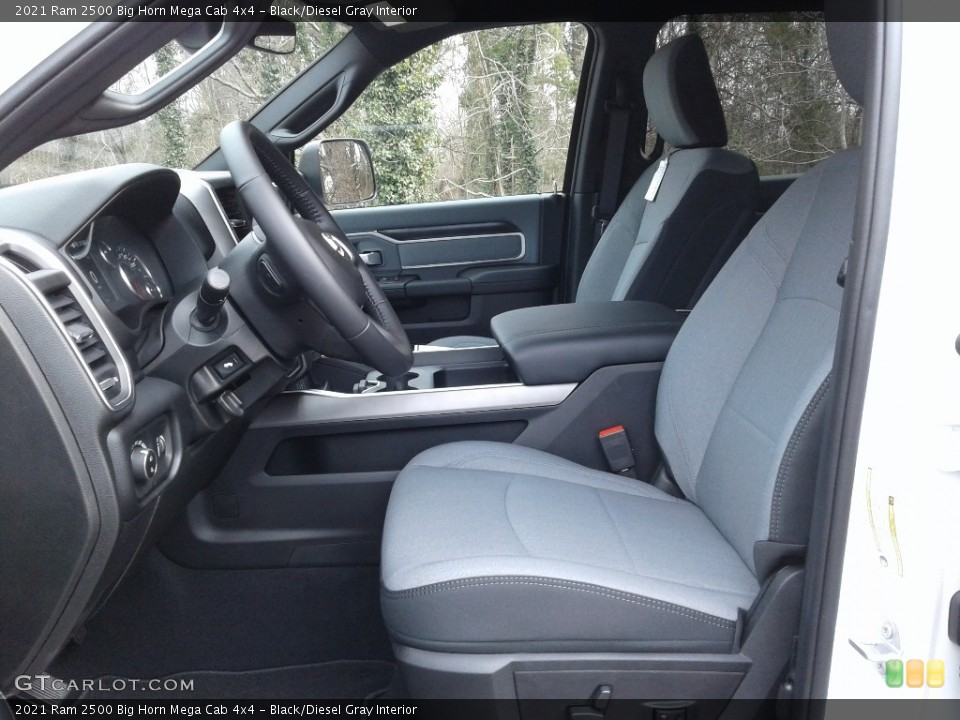Black/Diesel Gray 2021 Ram 2500 Interiors