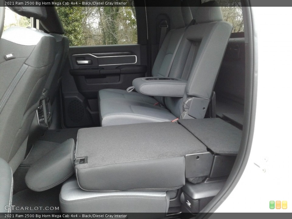 Black/Diesel Gray Interior Rear Seat for the 2021 Ram 2500 Big Horn Mega Cab 4x4 #140976562