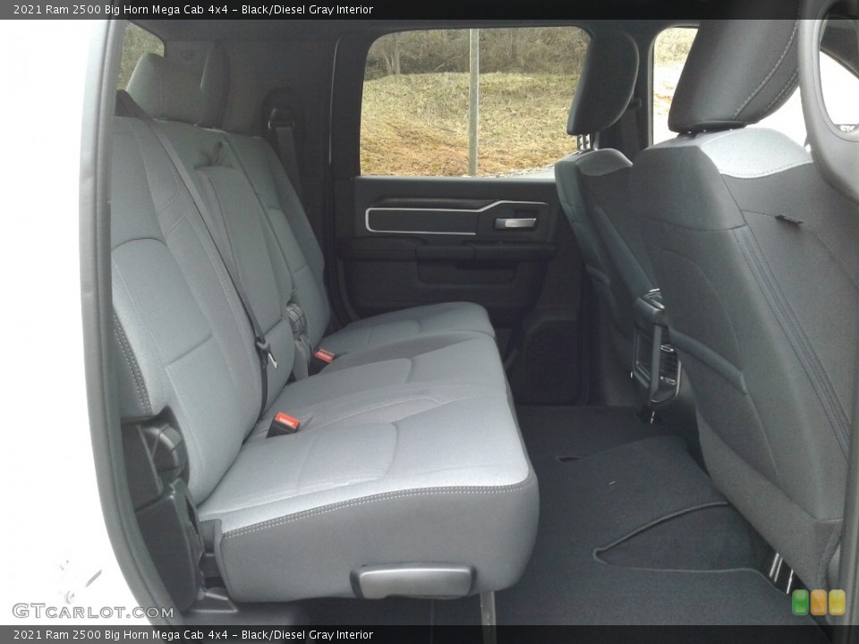 Black/Diesel Gray Interior Rear Seat for the 2021 Ram 2500 Big Horn Mega Cab 4x4 #140976571
